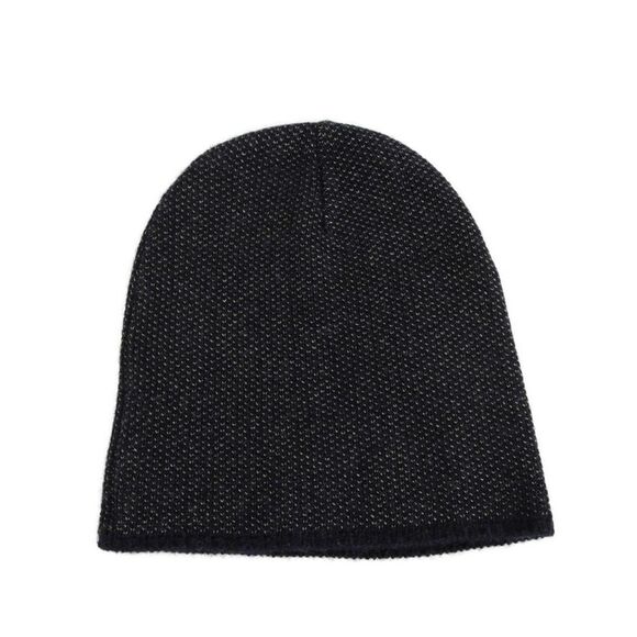 Gucci Unisex Dark Blue Wool Cashmere cotton Small Beanie Hat With Logo